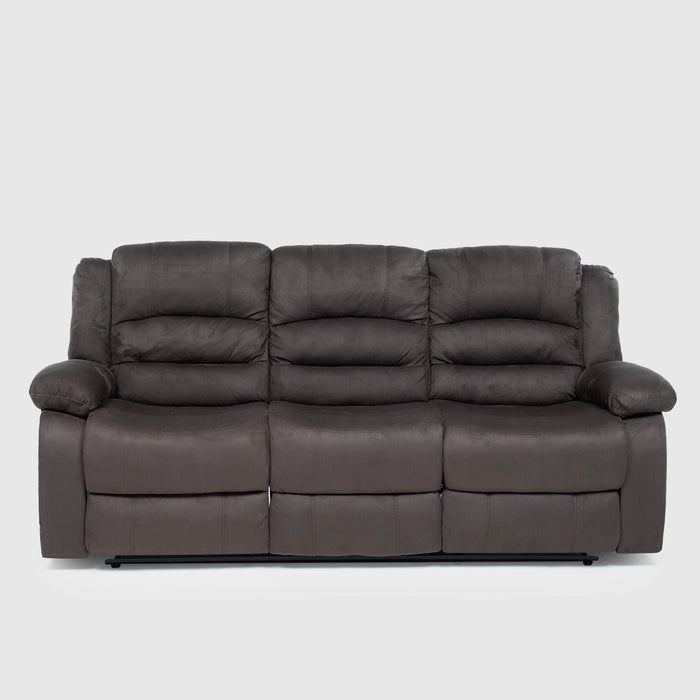 Sofá 3 Cuerpos Reclinable Clásico Martell Gris