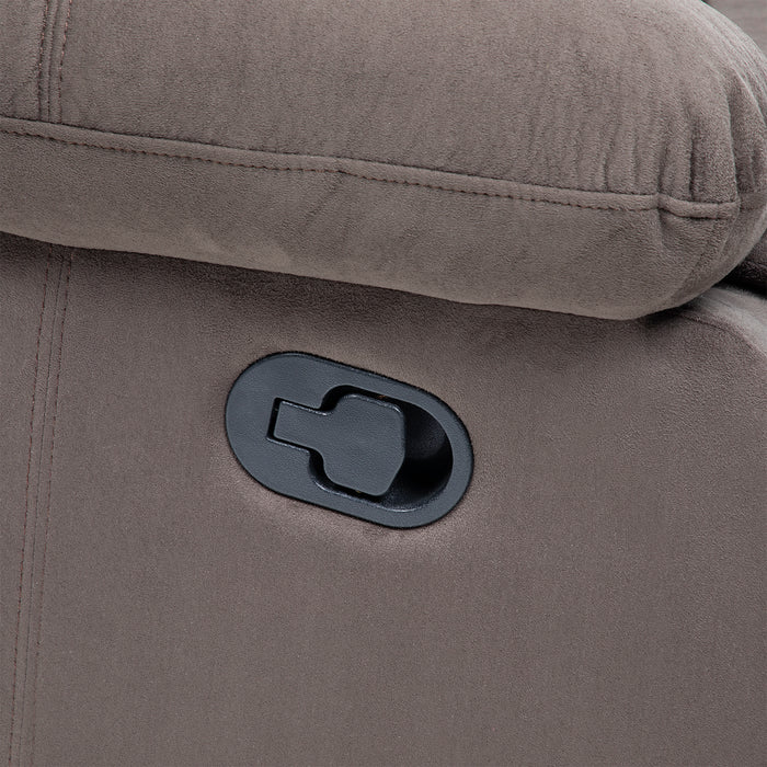 Sofá 3 Cuerpos Reclinable Clásico Martell Gris