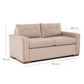 Sofá 2 Cuerpos Elegante Beige Galena