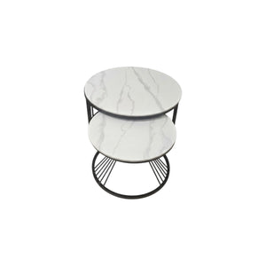 Mesa de Centro Moderna Redonda Mármol Valleta