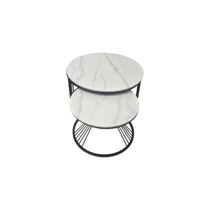 Mesa de Centro Moderna Redonda Mármol Valleta