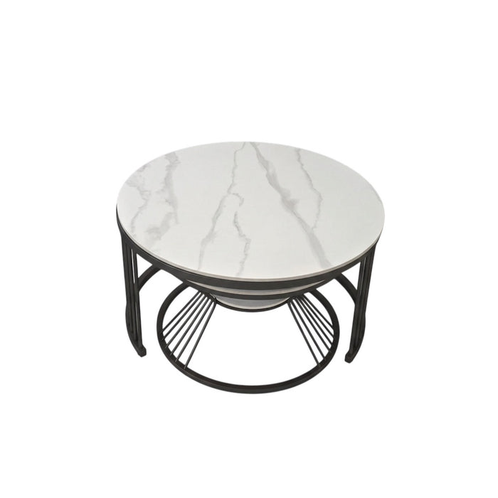 Mesa de Centro Moderna Redonda Mármol Valleta