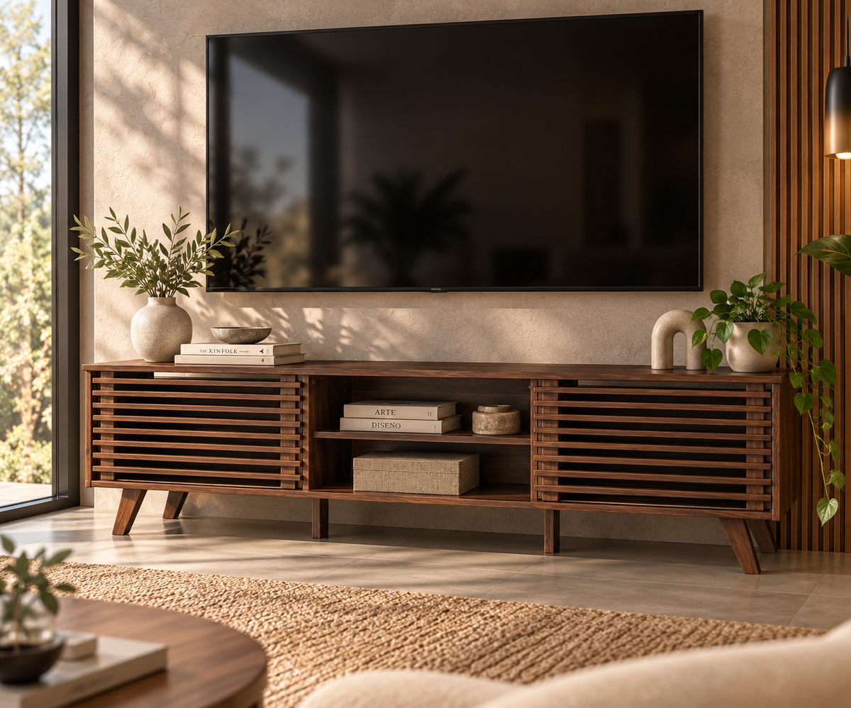 Rack De Madera Solida Rian Café