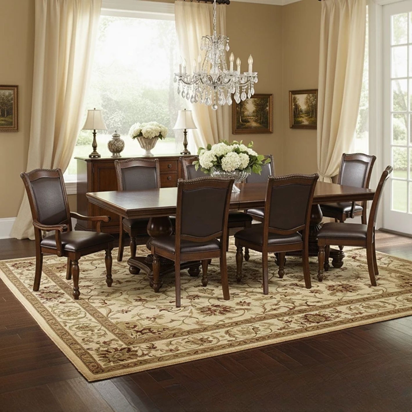 Mesa de Comedor 6 Sillas + 2 Sitiales - Tradicional Delclair