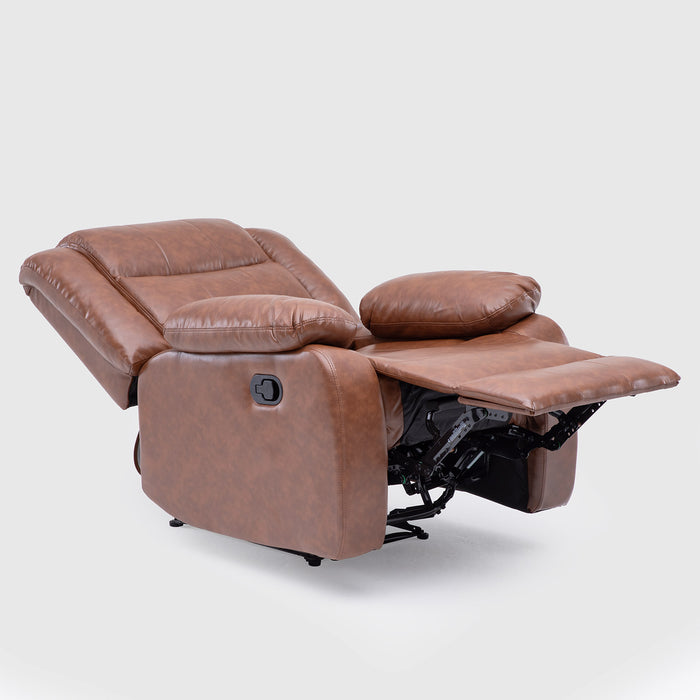 Berger de Cuero Café - Reclinable 1 Cuerpo Moderno PU Berlin
