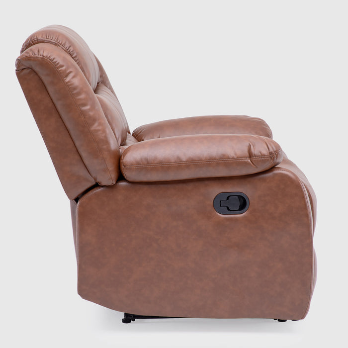 Berger de Cuero Café - Reclinable 1 Cuerpo Moderno PU Berlin