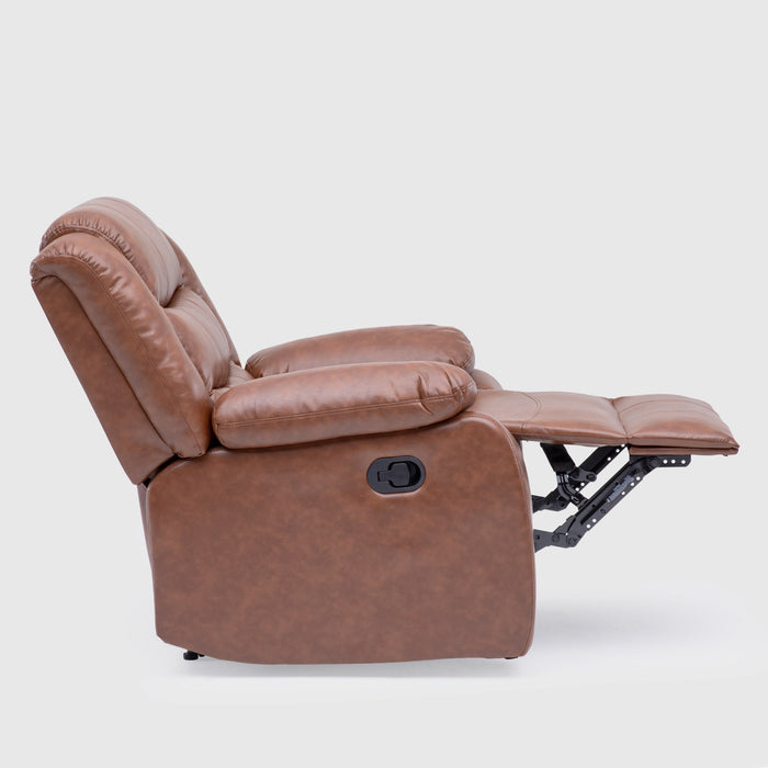 Berger de Cuero Café - Reclinable 1 Cuerpo Moderno PU Berlin