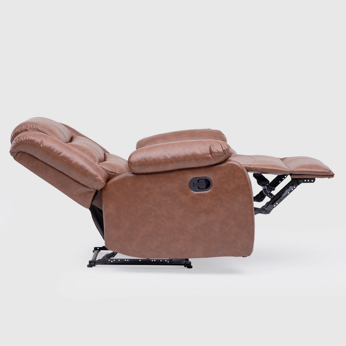 Berger de Cuero Café - Reclinable 1 Cuerpo Moderno PU Berlin