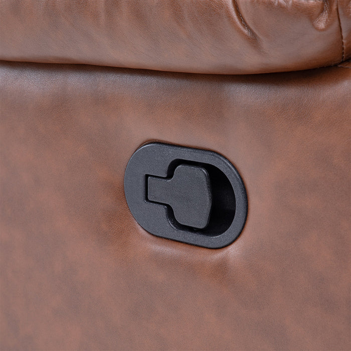 Berger de Cuero Café - Reclinable 1 Cuerpo Moderno PU Berlin