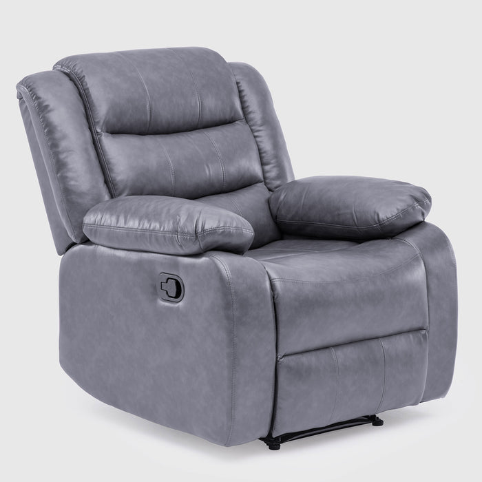 Berger Gris Reclinable 1 Cuerpo - Moderno Gris PU Berlin