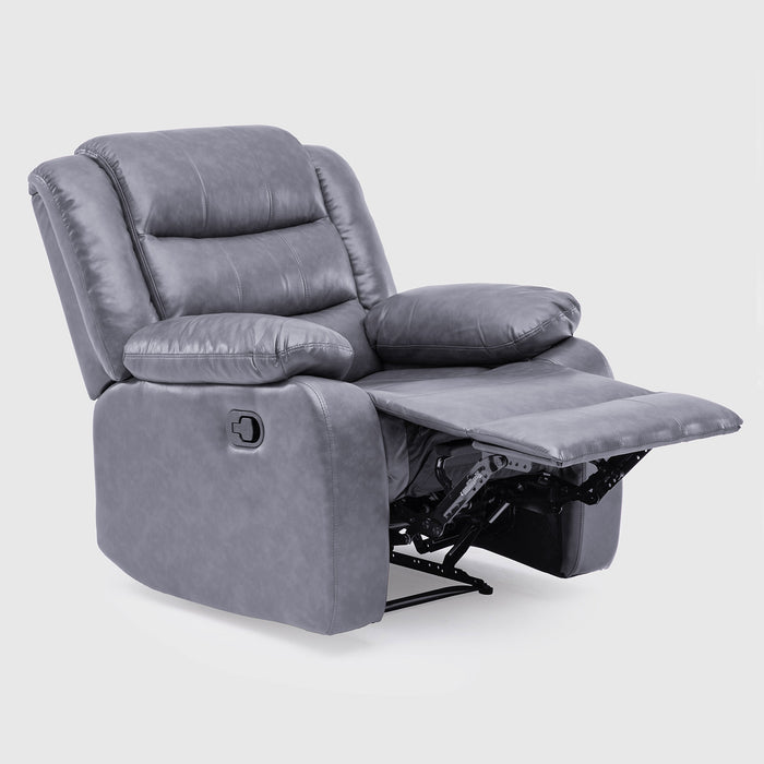 Berger Gris Reclinable 1 Cuerpo - Moderno Gris PU Berlin