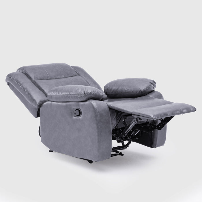 Berger Gris Reclinable 1 Cuerpo - Moderno Gris PU Berlin