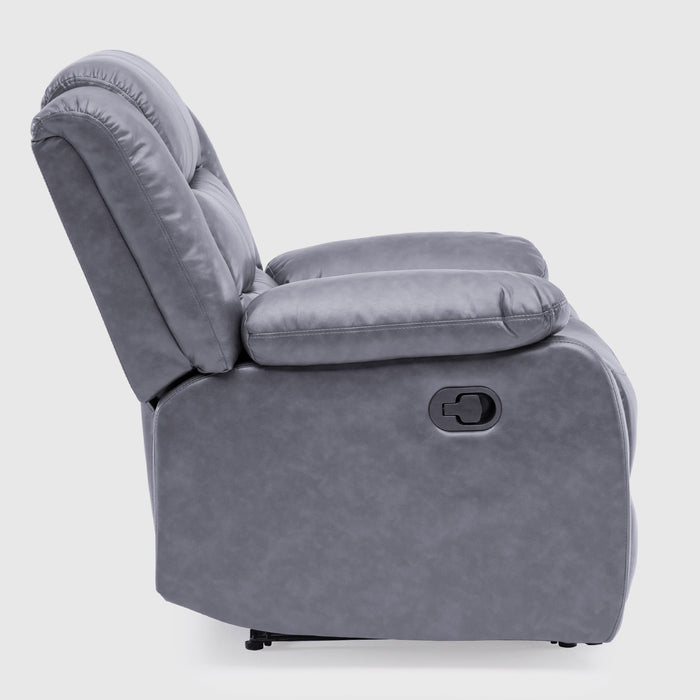 Berger Gris Reclinable 1 Cuerpo - Moderno Gris PU Berlin