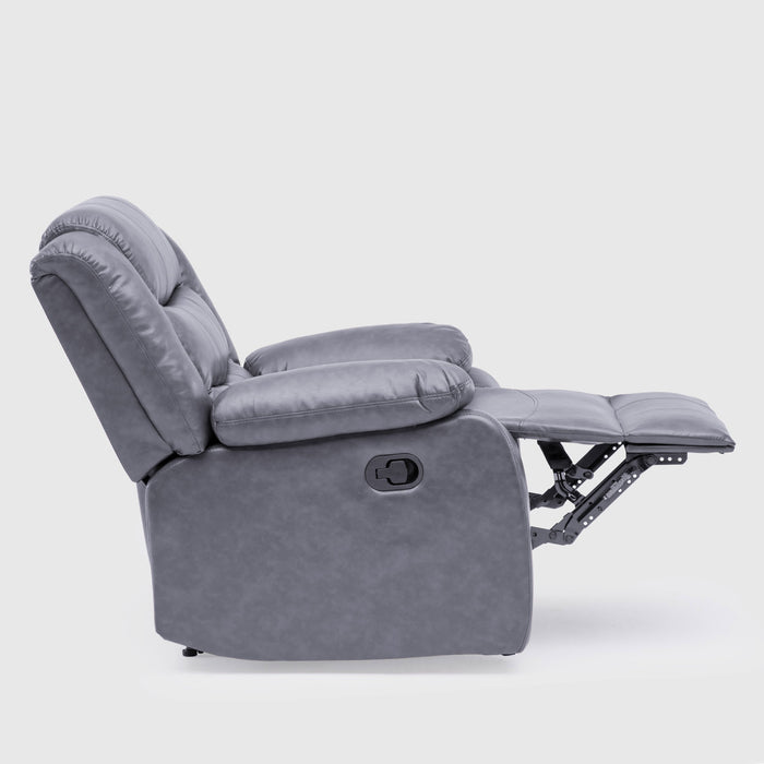Berger Gris Reclinable 1 Cuerpo - Moderno Gris PU Berlin