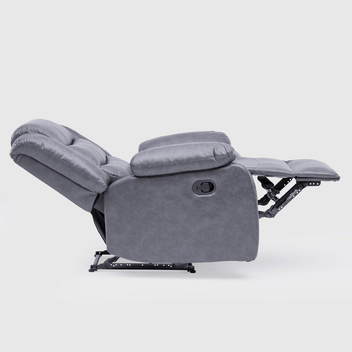 Berger Gris Reclinable 1 Cuerpo - Moderno Gris PU Berlin