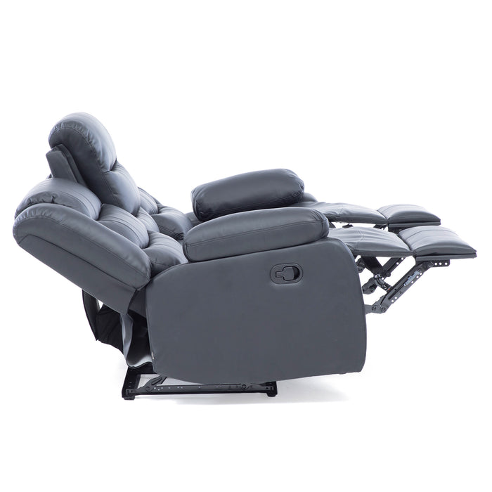 Sofa Reclinable 3 Cuerpos Negro -  Moderno Roma