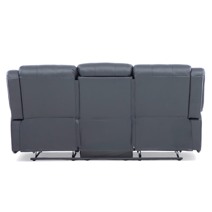 Sofa Reclinable 3 Cuerpos Negro -  Moderno Roma