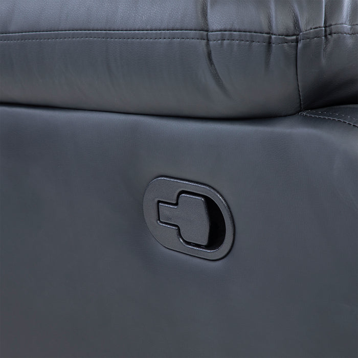 Sofa Reclinable 3 Cuerpos Negro -  Moderno Roma