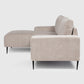 Sofá Seccional Izquierdo Moderno Beige Castelo