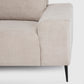 Sofá Seccional Izquierdo Moderno Beige Castelo + Mesa de Centro Mármol Blanca