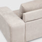 Sofá Seccional Izquierdo Moderno Beige Castelo + Mesa de Centro Mármol Blanca