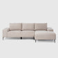 Sofá Seccional Derecho Moderno Beige Castelo + Mesa de Centro Mármol Blanca