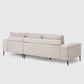 Sofá Seccional Derecho Moderno Beige Castelo + Mesa de Centro Mármol Blanca