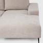 Sofá Seccional Derecho Moderno Beige Castelo + Mesa de Centro Mármol Blanca