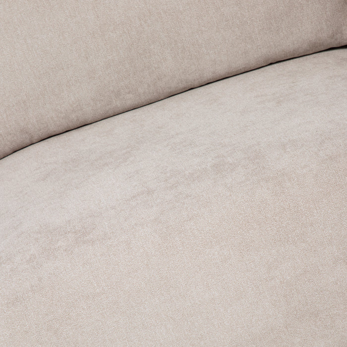 Sofá Seccional Derecho Moderno Beige Castelo + Mesa de Centro Mármol Blanca