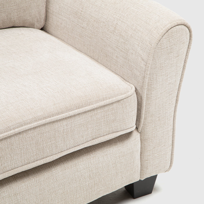 Living 3 Cuerpos - New Charlotte Beige 1 Sofá 3 Cuerpos + 2 Bergers