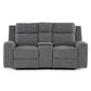 Sofá 2 Cuerpos Reclinable Eléctrico + Consola Gris Montana