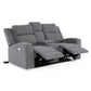 Living Reclinable 2 Sofá 2 Cuerpos + 1 Berger Eléctricos Montana Gris