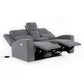 Living Reclinable 2 Sofá 2 Cuerpos + 1 Berger Eléctricos Montana Gris