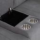 Living Reclinable 2 Sofá 2 Cuerpos + 1 Berger Eléctricos Montana Gris