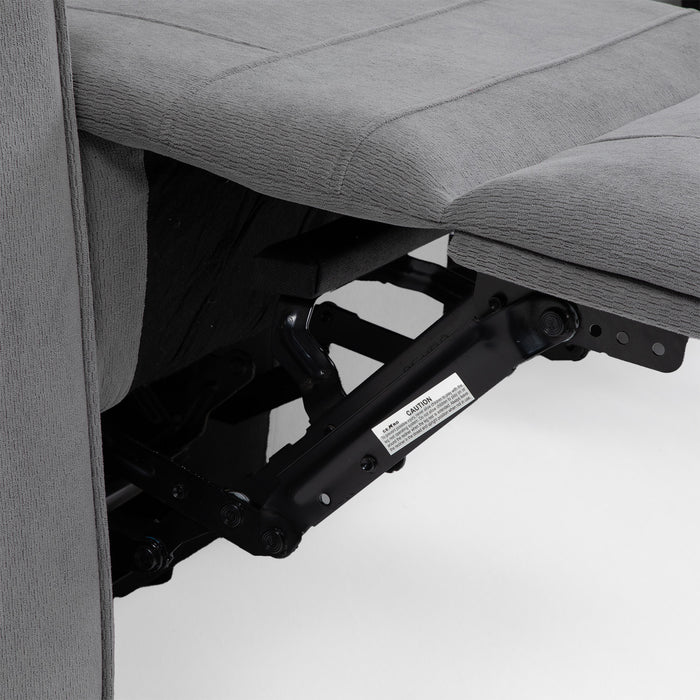 Sofá 2 Cuerpos Reclinable Eléctrico + Consola Gris Montana