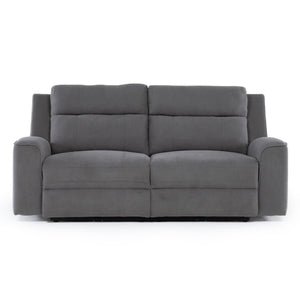 Sofá 3 Cuerpos Reclinable Eléctrico Gris Montana
