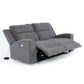 Living Reclinable 2 Sofá 2 Cuerpos + 1 Berger Eléctricos Montana Gris