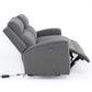 Living Reclinable 2 Sofá 2 Cuerpos + 1 Berger Eléctricos Montana Gris