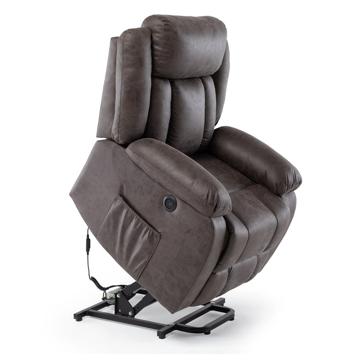 Berger Reclinable Eléctrico con Masaje + Calentador Livorno Café