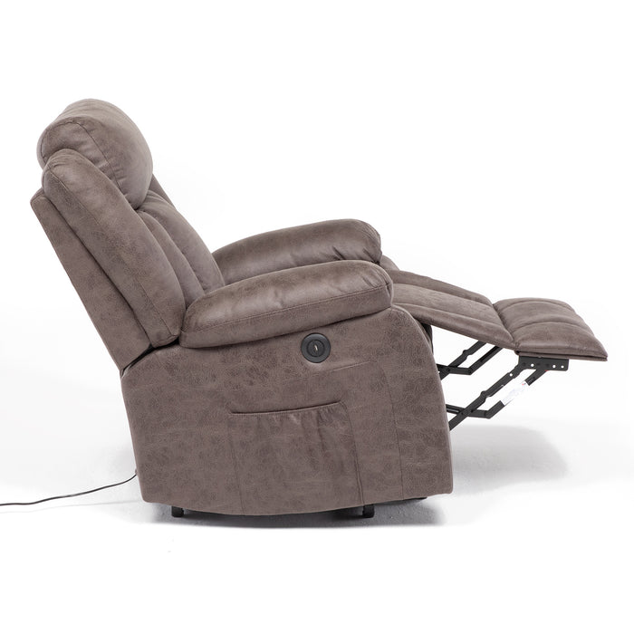 Berger Reclinable Eléctrico con Masaje + Calentador Livorno Café