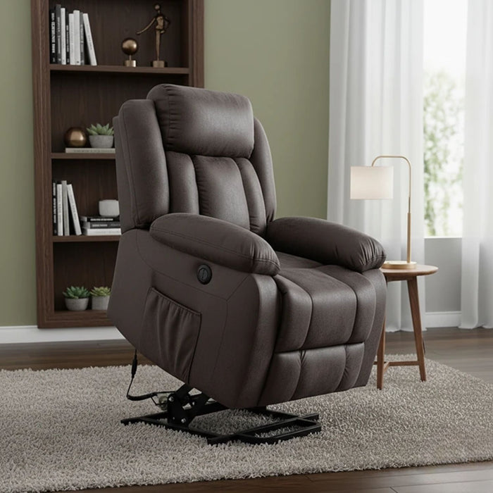 Berger Reclinable Eléctrico con Masaje + Calentador Livorno Café