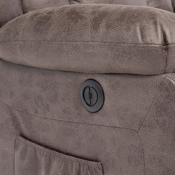 Berger Reclinable Eléctrico con Masaje + Calentador Livorno Café