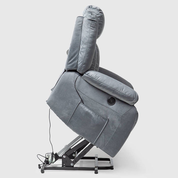 Sillón Reclinable Eléctrico con Masaje + Calentador Livorno Gris