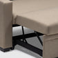 Sofá Cama Seccional 2 Plazas Moderno - Lino Beige Sidney