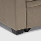 Sofá Cama Seccional 2 Plazas Moderno - Lino Beige Sidney