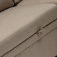 Sofá Cama Seccional 2 Plazas Moderno - Lino Beige Sidney