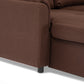 Sofá Seccional Cama 2 Plazas Moderno Café New Sidney