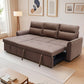 Sofá Seccional Cama 2 Plazas Moderno Café New Sidney