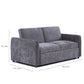 Sofá Cama 2 Cuerpos Gris Moderno New Dallas
