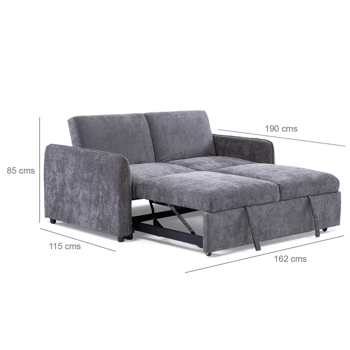 Sofá Cama 2 Cuerpos Moderno New Dallas Gris